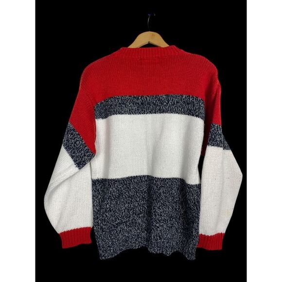 Panda Bear Sweater Size L Beverly Hills Zoo 80s Chunky Knit Asian Style Vintage - Picture 6 of 8
